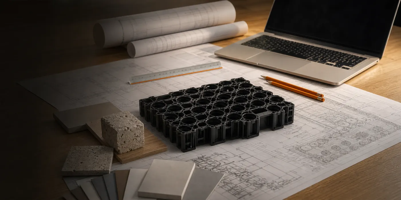Technical planning for a modular vertical garden