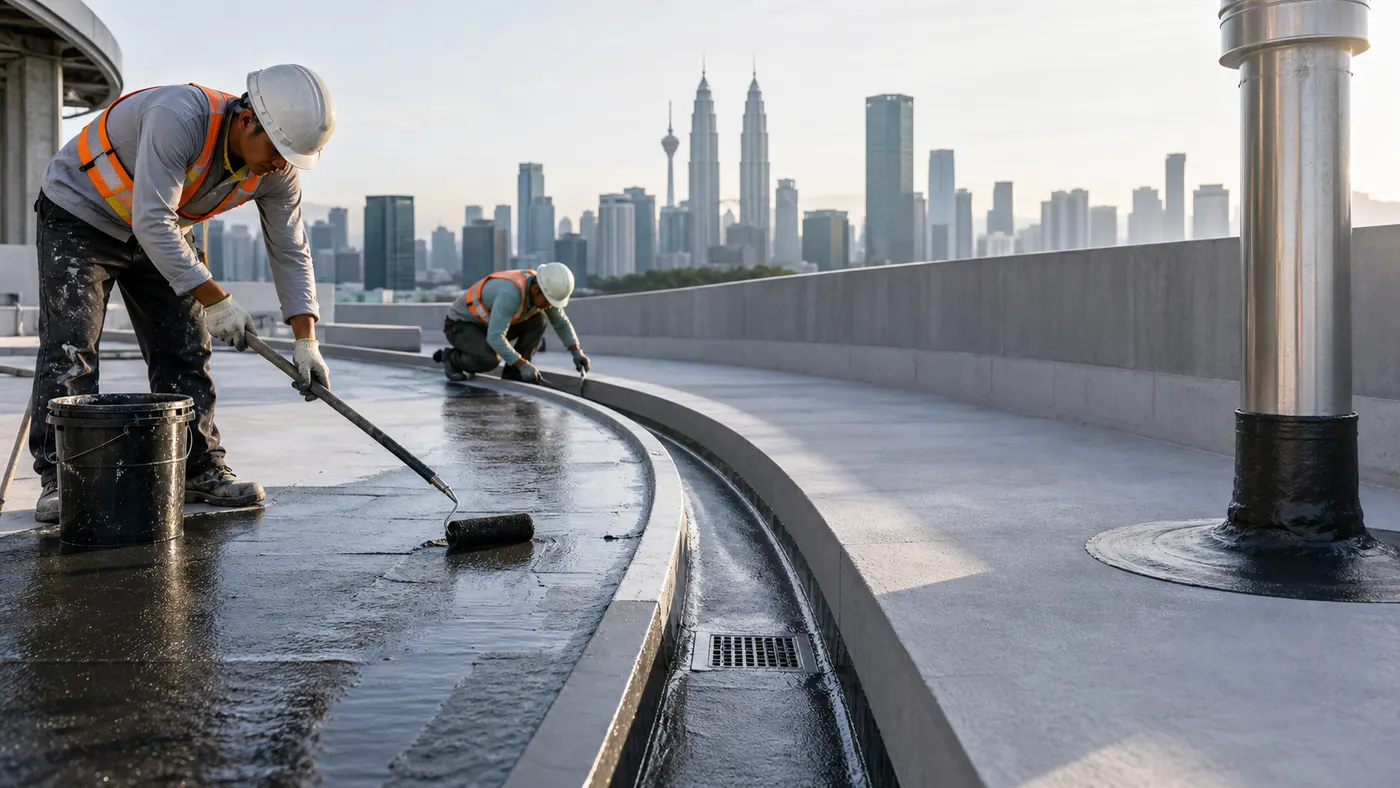 Rooftop waterproofing, drainage and landscape systems